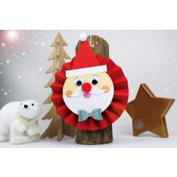 Cette activité de Noël permettra aux enfants de fabriquer un joli Père Noël en papier, tout rond et tout mignon. Un bricolage facile qui permettra aux enfants d'allier découpage, pliage et