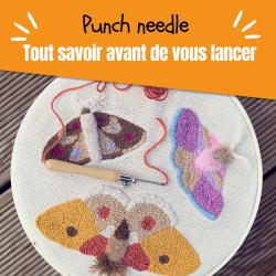 Le punch needle est une forme de broderie réalisée avec une aiguille à perforer et un tambour