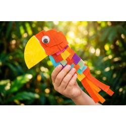 Comment faire un perroquet en papier crépon DIY ?