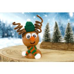 ?Retrouvez un tuto pour fabriquer un renne de Noël en polystyrène et fil chenille. Une activité pour les enfants dès 3 ans?