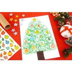 Sapin de Noël avec des rouleaux en carton