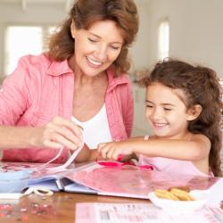 Composition de scrapbooking enfant