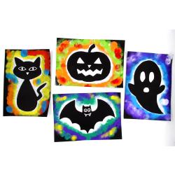 Silhouettes Halloween avec de la peinture