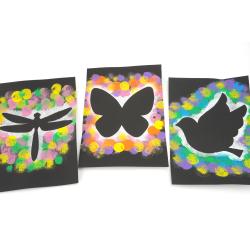 Silhouettes Printemps avec de la peinture
