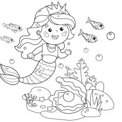 Sirène étoile de mer dessin 11