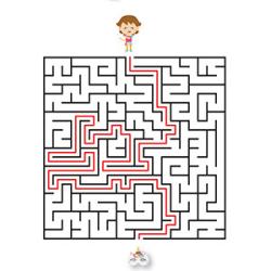 Solution du jeu de labyrinthe à imprimer sur le thème du carnaval copie