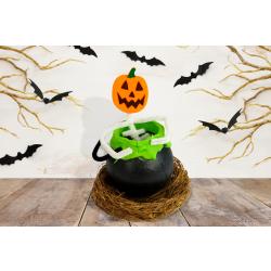 ?Une citrouille avec fil chenille | Tuto Halloween | Tête à modeler