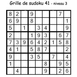 Sudoku enfant niveau 2 du primaire grille 41
