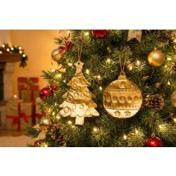 Suspensions de Noël en métal à repousser