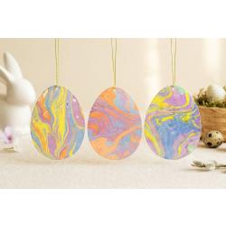 Suspensions œufs de Pâques en marbling