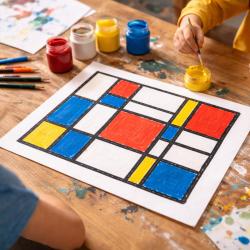 Peindre un tableau graphique à la manière de Mondrian