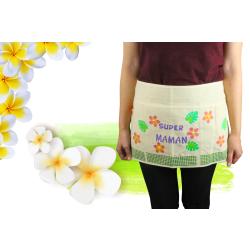 Décorez un tablier aux motifs et aux couleurs de l'été. Facile à réaliser, avec ce pochoir multi usage, vous pourrez dessiner des motifs et écrire des messages pour maman ( ou papa) sur du textile
