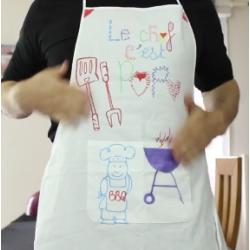 Une activité à faire avec les enfants : le tablier à personnaliser