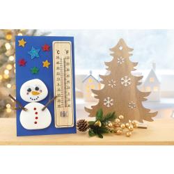 Retrouvez nos conseils pour personnaliser un thermomètre avec un bonhomme de neige