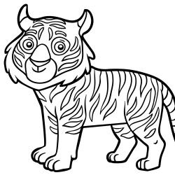 Tigre 01 - motif à imprimer