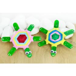 Tortues avec bâtonnets de glace