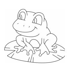 Dessins et coloriages sur les grenouilles et les têtards. Coloriages des habitants des marres.