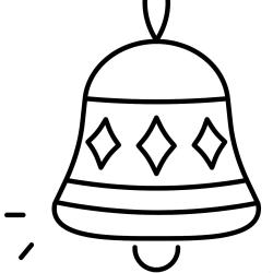 Coloriage d'une cloche de Pâques !