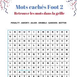 Vocabulaire foot : grille N°2