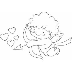 Le coloriage d'un ange facile à imprimer