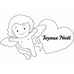 Coloriage d'un ange et son livre de chants