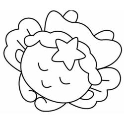 Coloriage d'un ange et son livre de chants