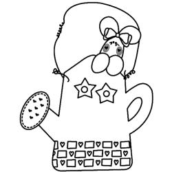 Pots dans un jardin à colorier