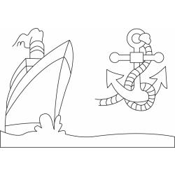Coloriage de deux bateaux de pêche