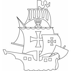Imprimer le coloriage d'un bateau à deux étages