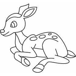 Coloriage d'un faon #06