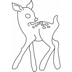 Coloriage d'un faon #09