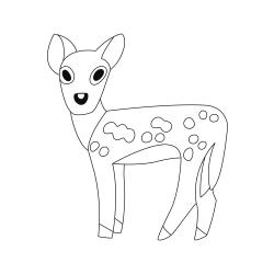 Coloriage d'un faon #10
