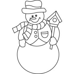Bonhomme de neige 01 - Motif à décorer