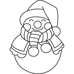 Bonhomme de neige 01 - Motif à décorer