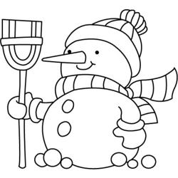 Bonhomme de neige 01 - Motif à décorer