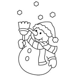 Bonhomme de neige 01 - Motif à décorer