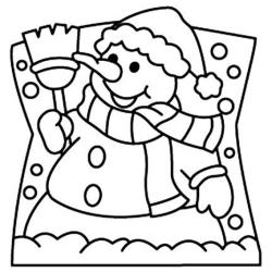 Bonhomme de neige 02 - Motif à décorer