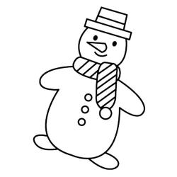 Bonhomme de neige 04 - Motif à décorer