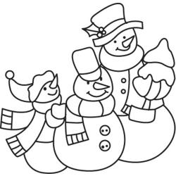 Bonhomme de neige 05 - Motif à décorer