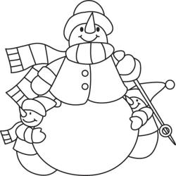 Bonhomme de neige 06 - Motif à décorer