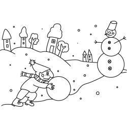 Bonhomme de neige 08 - Motif à décorer