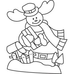 Bonhomme de neige 10 - Motif à décorer