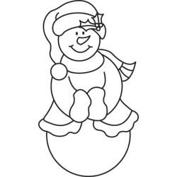 Bonhomme de neige 14 - Motif à décorer