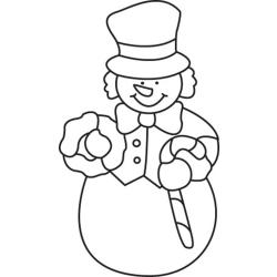 Bonhomme de neige 14 - Motif à décorer