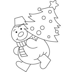 Bonhomme de neige 14 - Motif à décorer