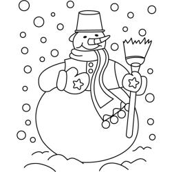 Bonhomme de neige 16 - Motif à décorer