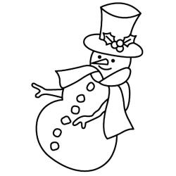 Bonhomme de neige 17 - Motif à décorer