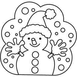 Bonhomme de neige 22 - Motif à décorer