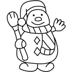 Bonhomme de neige 23 - Motif à décorer