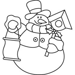 Bonhomme de neige 25 - Motif à décorer